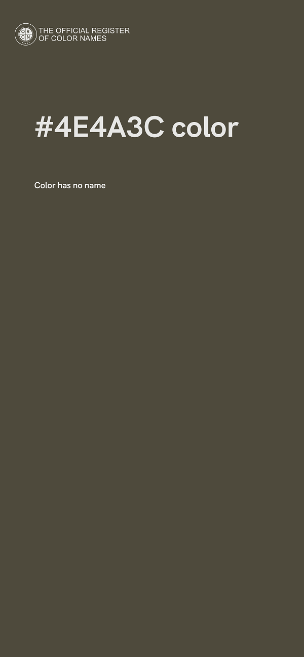 #4E4A3C color image