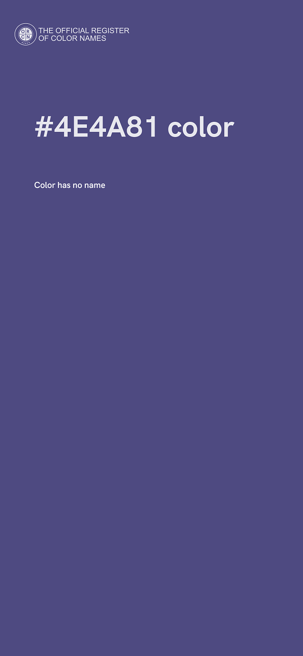#4E4A81 color image
