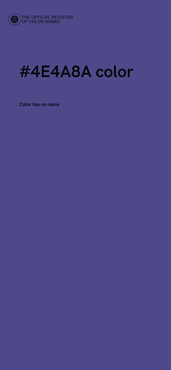 #4E4A8A color image