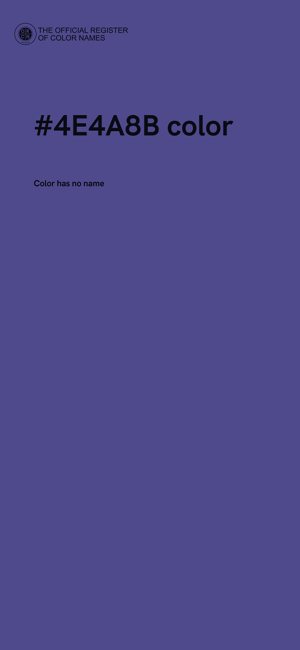 #4E4A8B color image