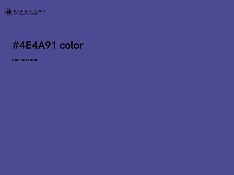 #4E4A91 color image