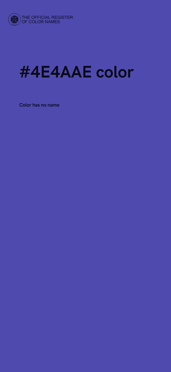 #4E4AAE color image
