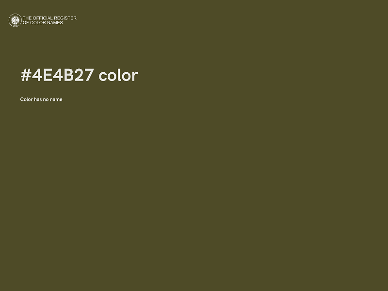 #4E4B27 color image