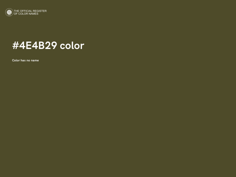 #4E4B29 color image