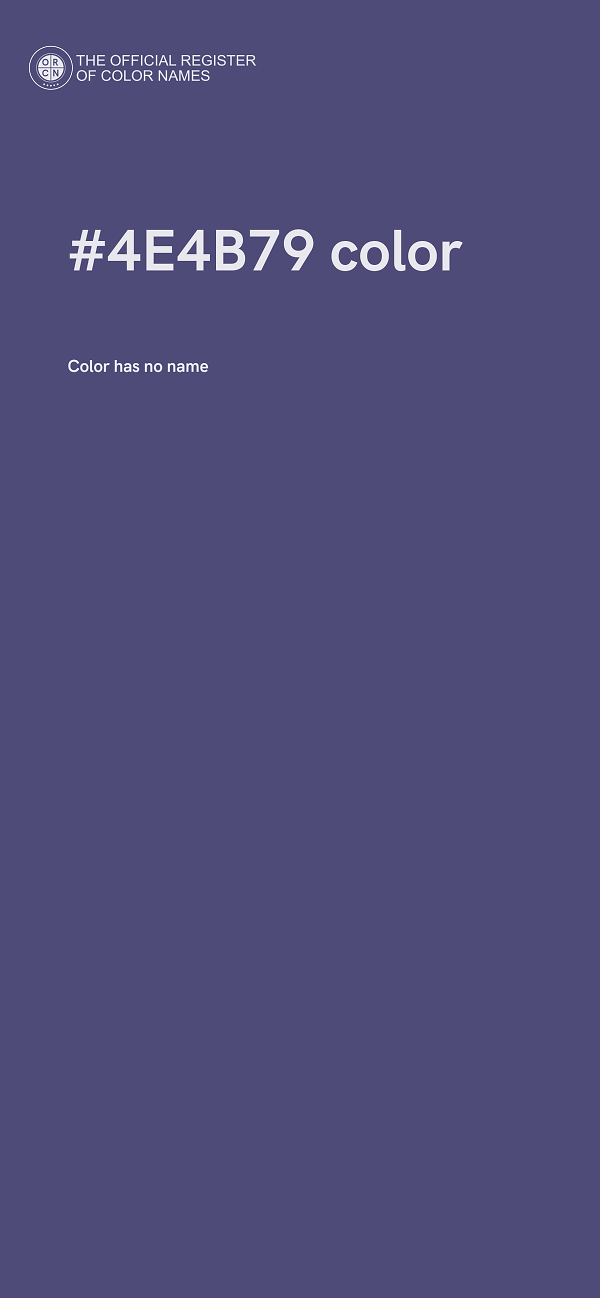 #4E4B79 color image