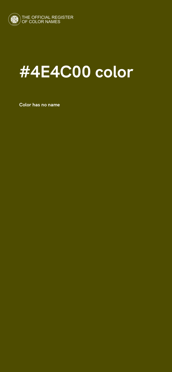 #4E4C00 color image