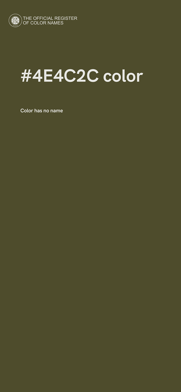#4E4C2C color image