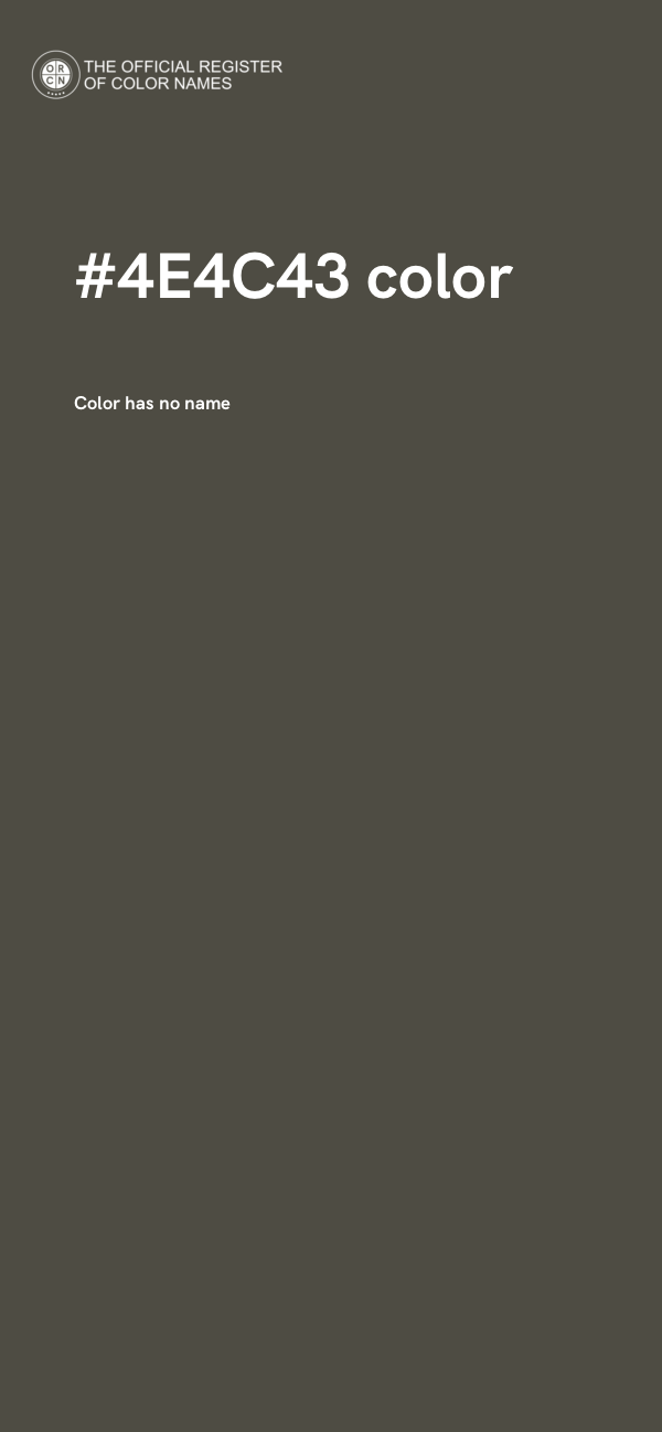 #4E4C43 color image