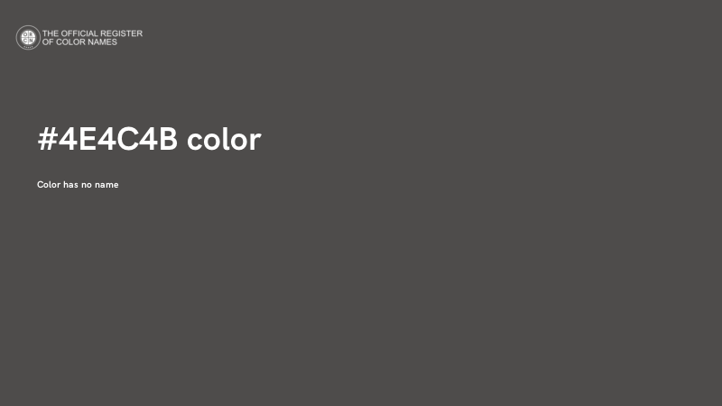 #4E4C4B color image