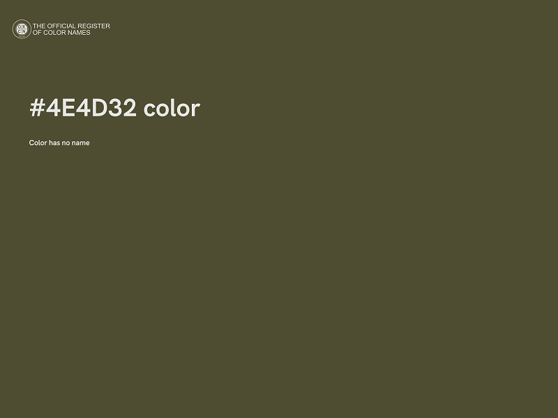 #4E4D32 color image
