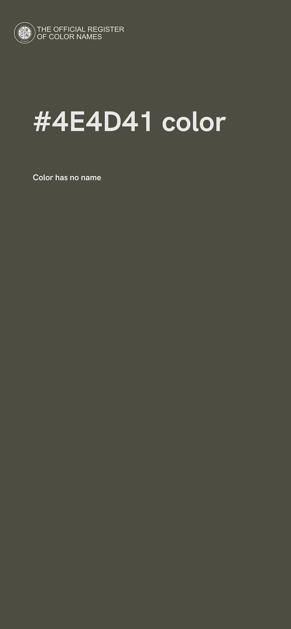#4E4D41 color image