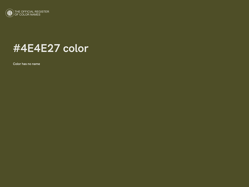 #4E4E27 color image