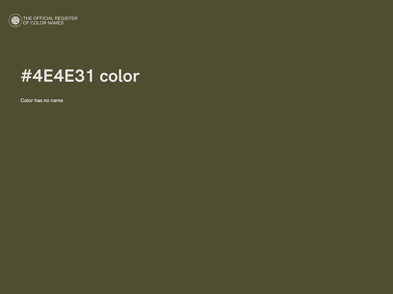 #4E4E31 color image