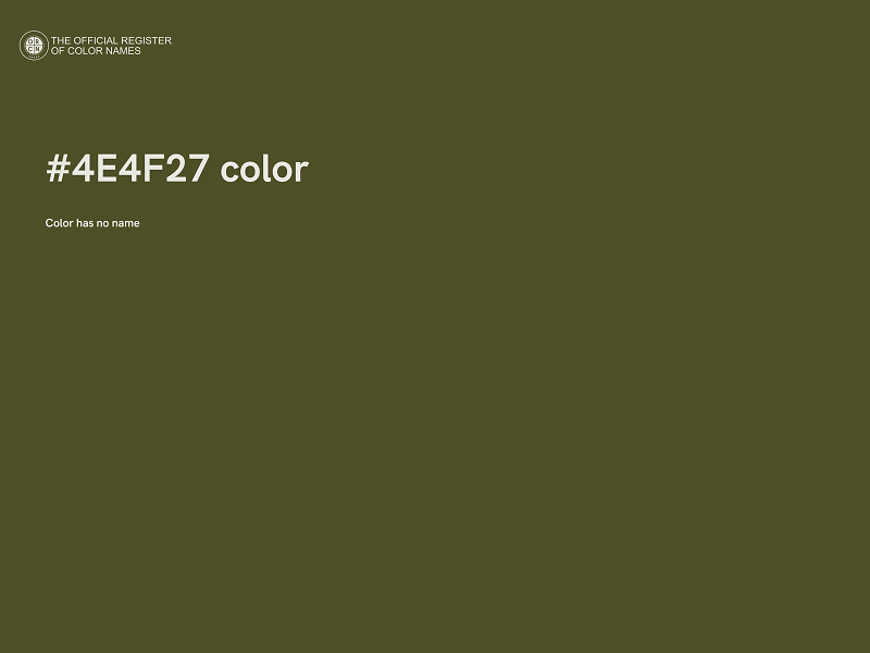 #4E4F27 color image