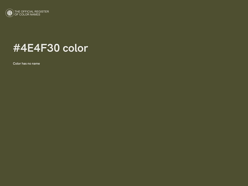 #4E4F30 color image