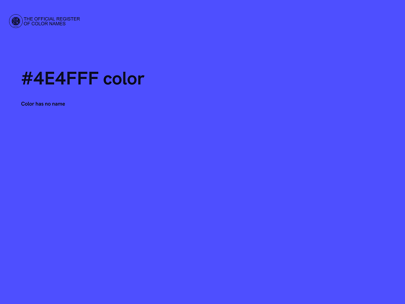 #4E4FFF color image