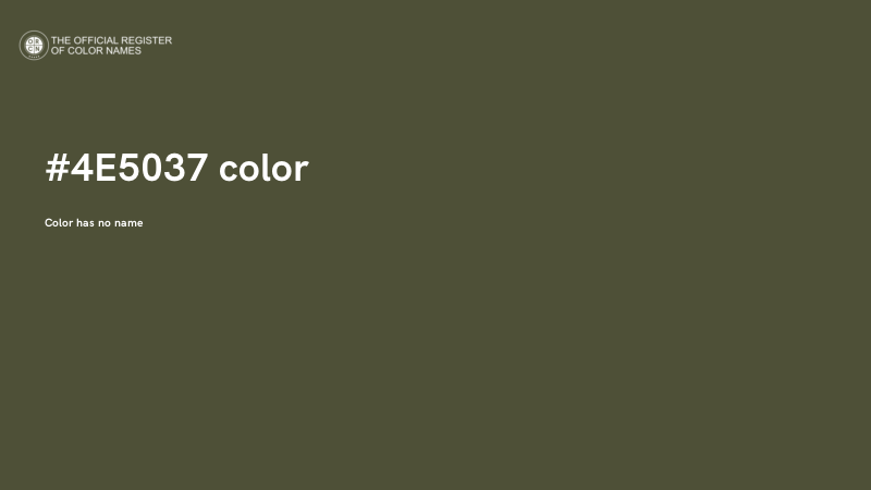 #4E5037 color image