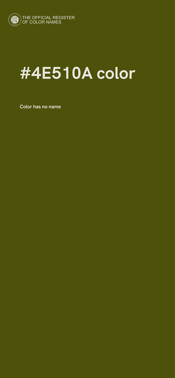 #4E510A color image