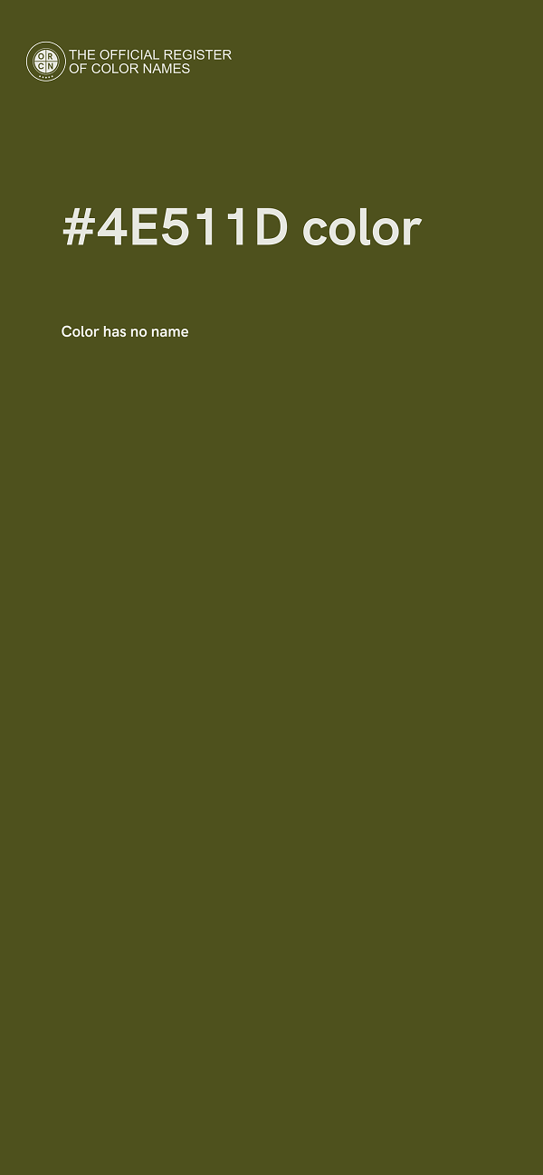 #4E511D color image