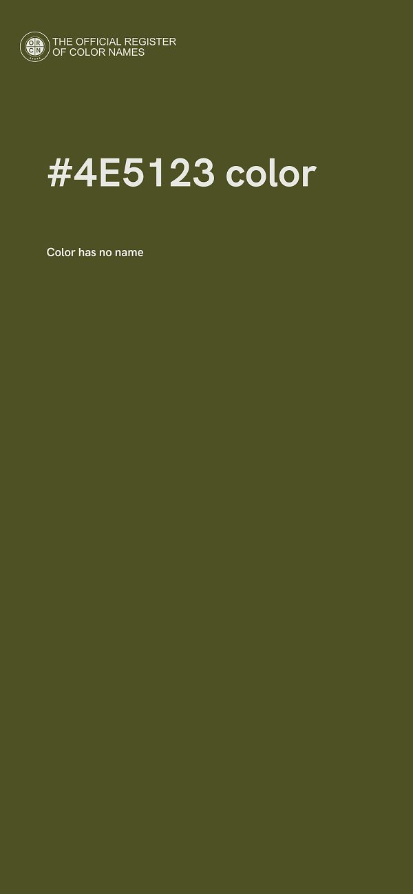 #4E5123 color image