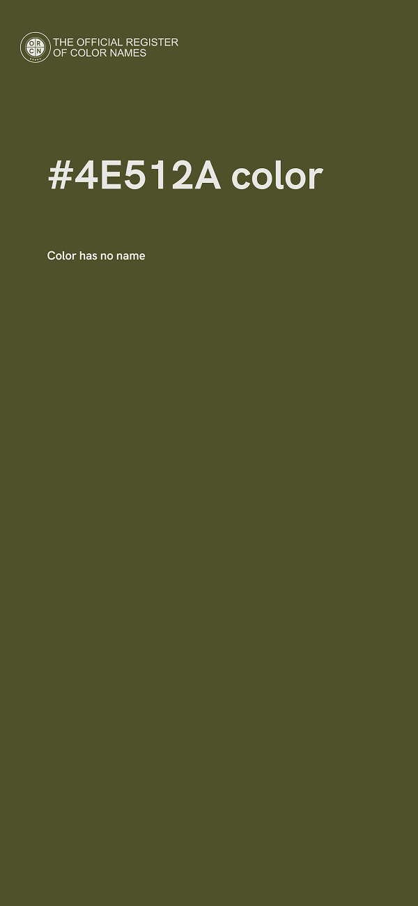 #4E512A color image