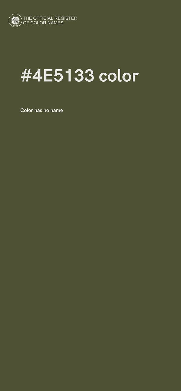 #4E5133 color image