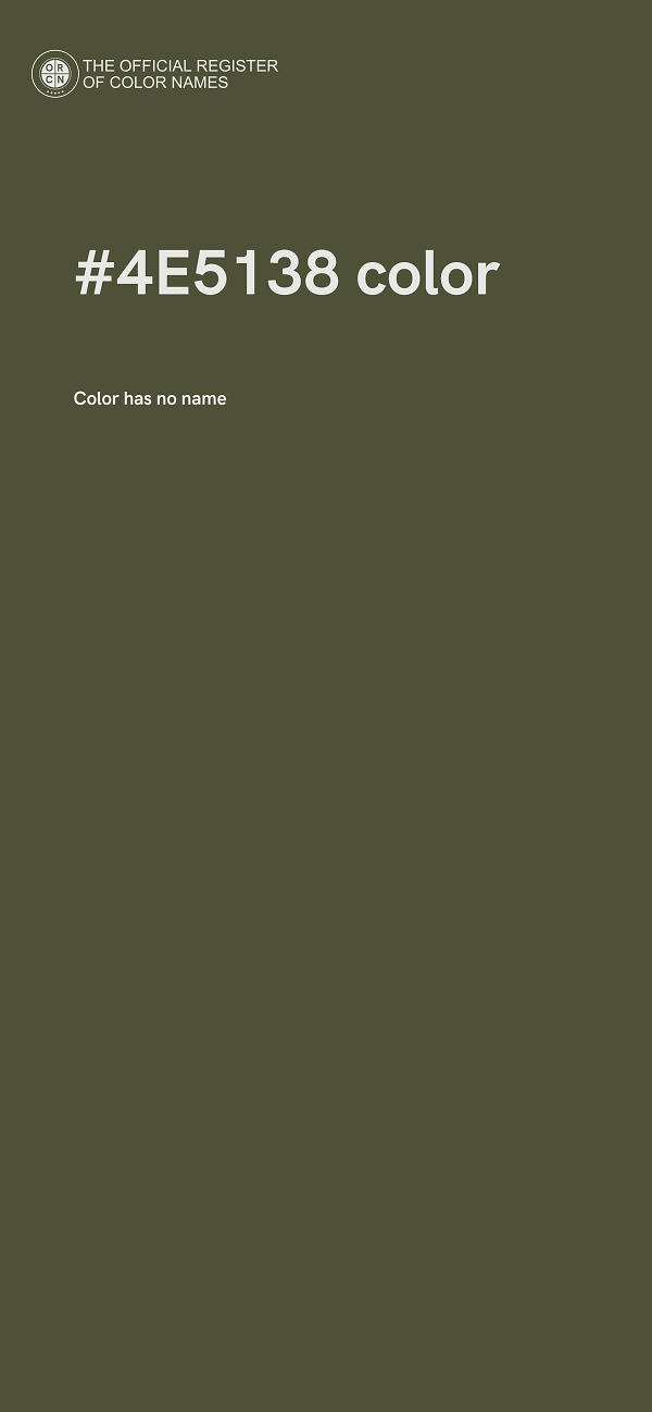 #4E5138 color image