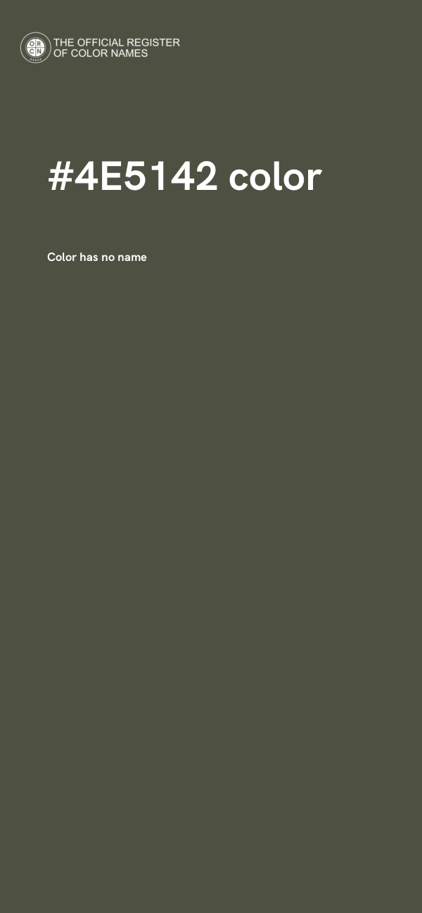 #4E5142 color image