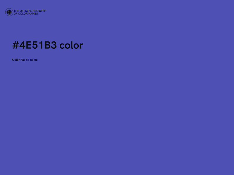 #4E51B3 color image