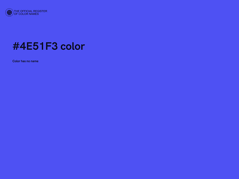 #4E51F3 color image