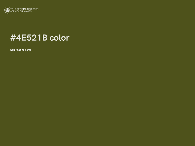 #4E521B color image