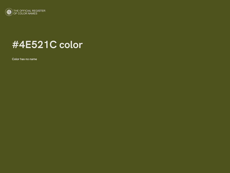 #4E521C color image