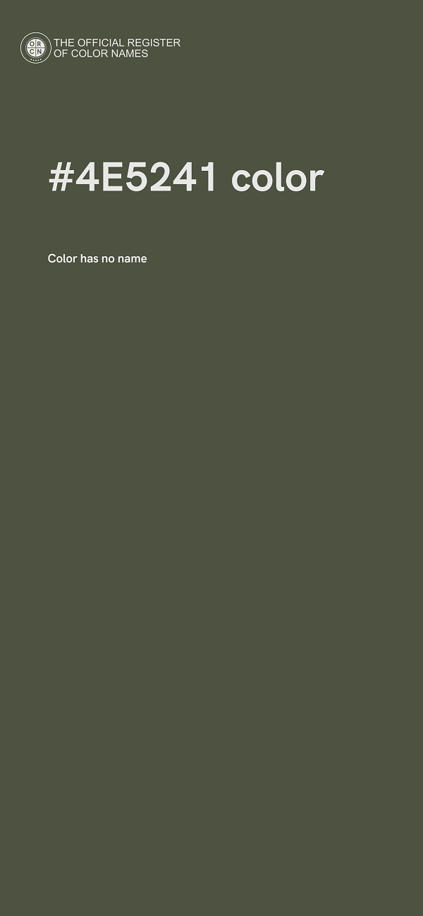 #4E5241 color image