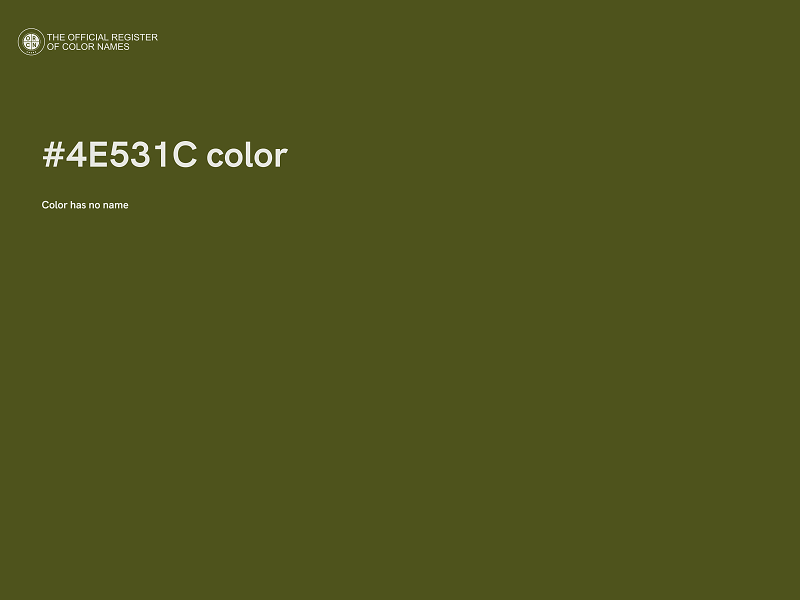 #4E531C color image