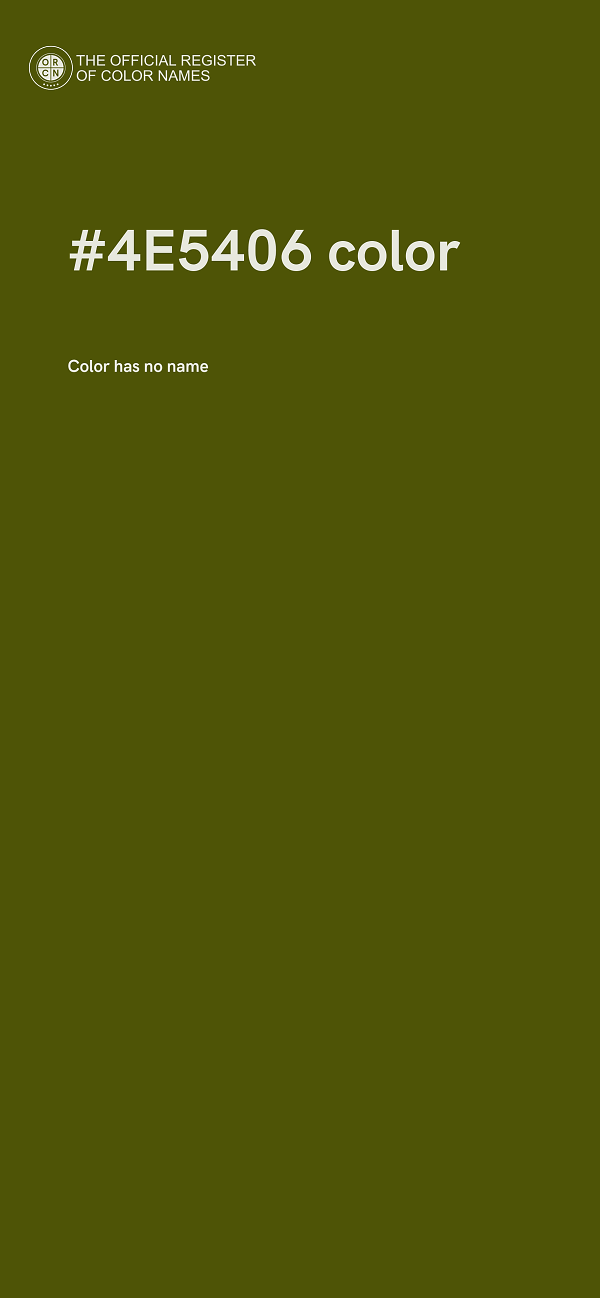 #4E5406 color image