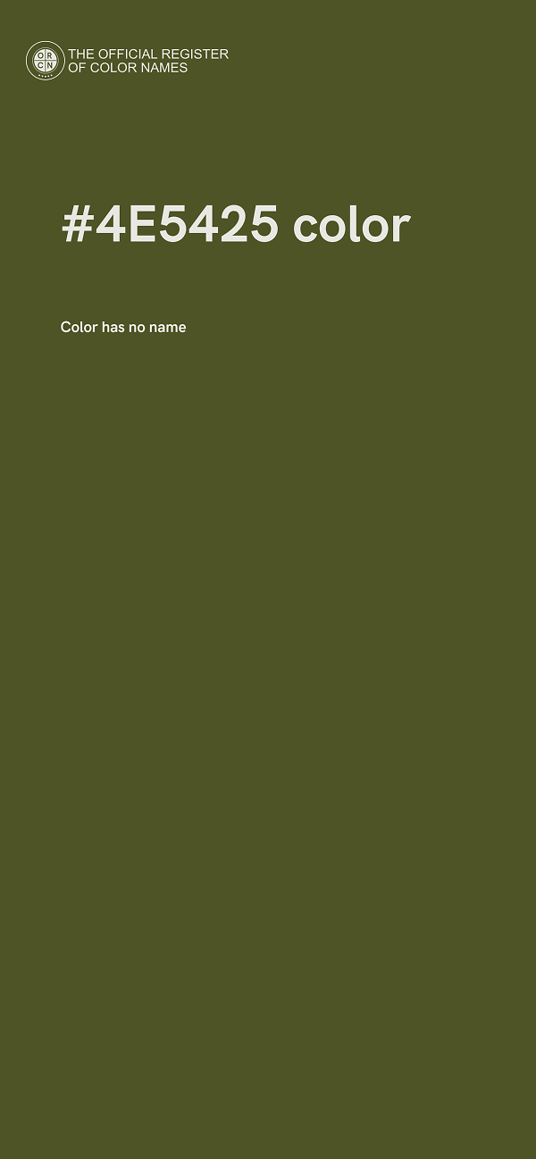 #4E5425 color image