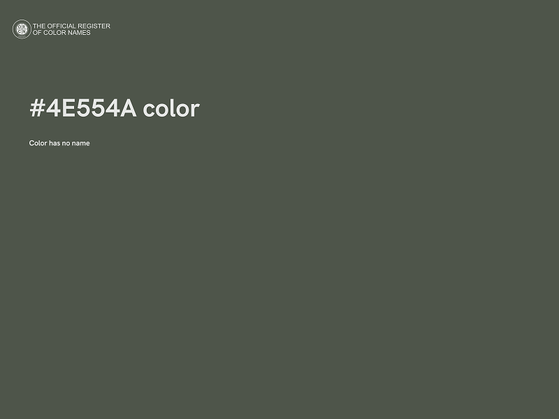 #4E554A color image