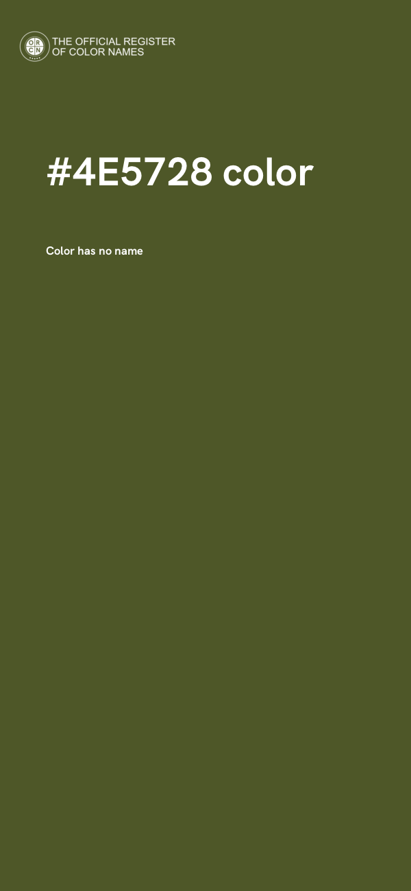 #4E5728 color image