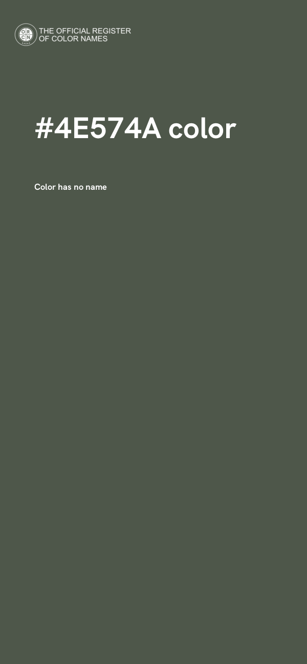 #4E574A color image