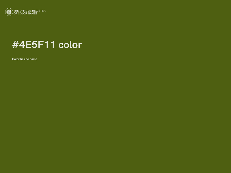 #4E5F11 color image