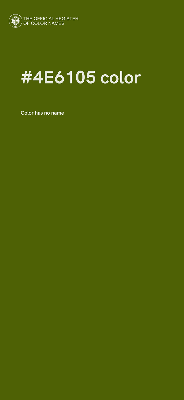 #4E6105 color image