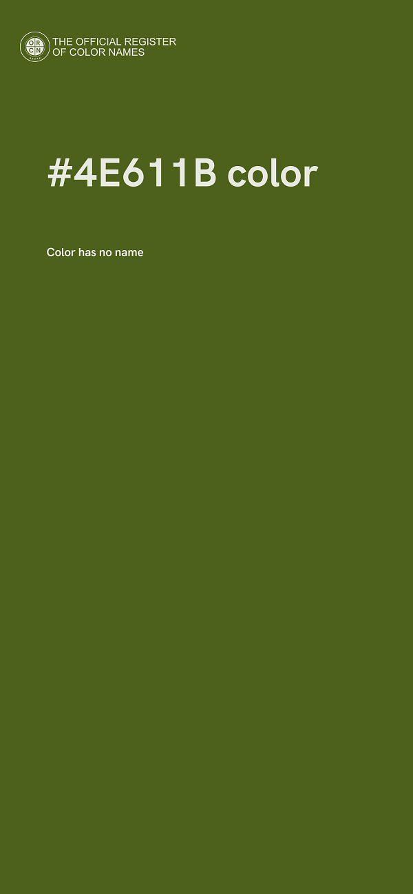 #4E611B color image