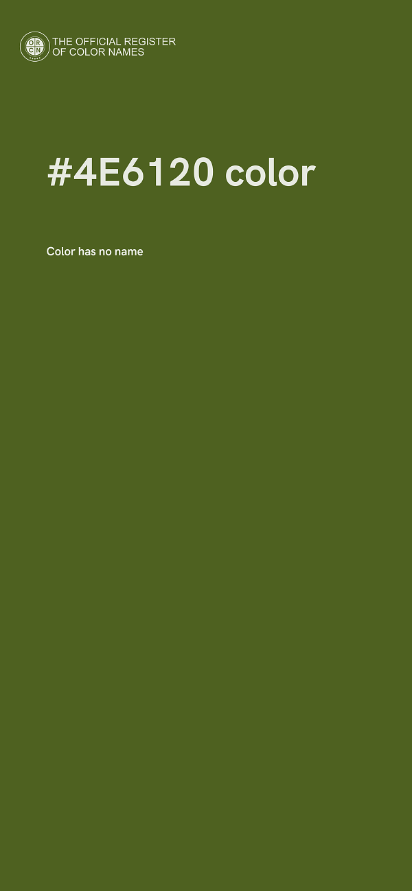 #4E6120 color image