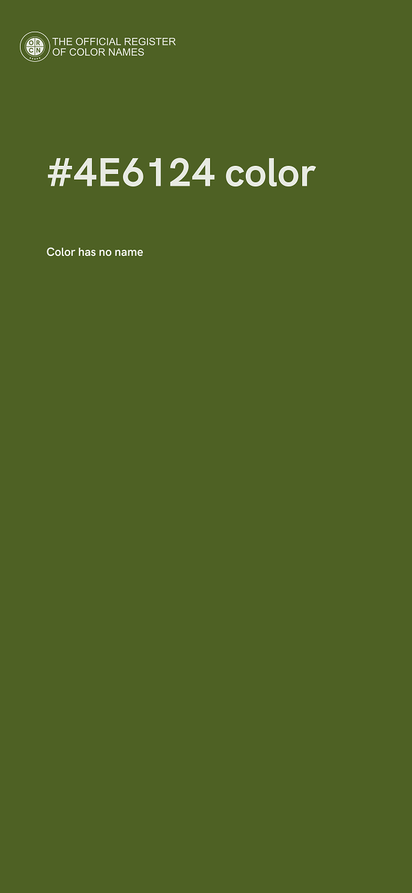 #4E6124 color image