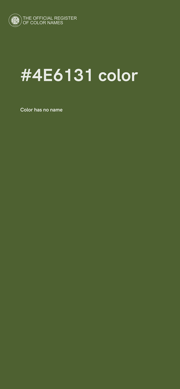 #4E6131 color image