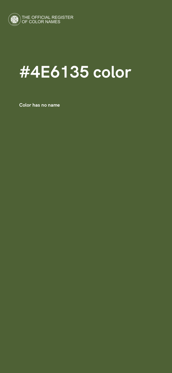 #4E6135 color image
