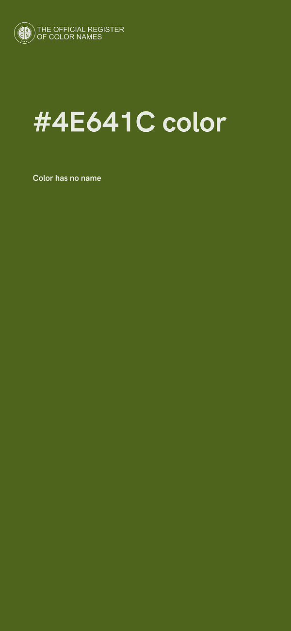 #4E641C color image