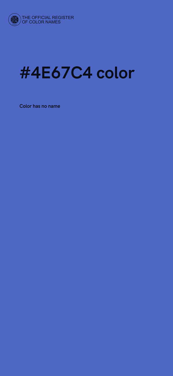 #4E67C4 color image