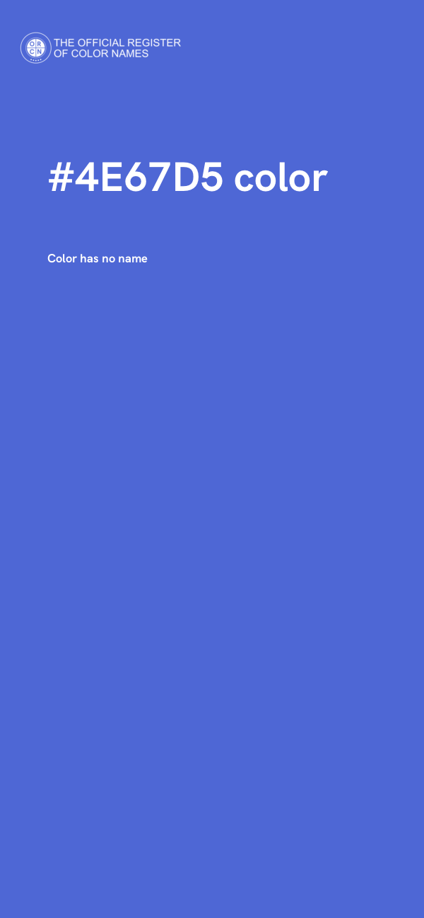 #4E67D5 color image
