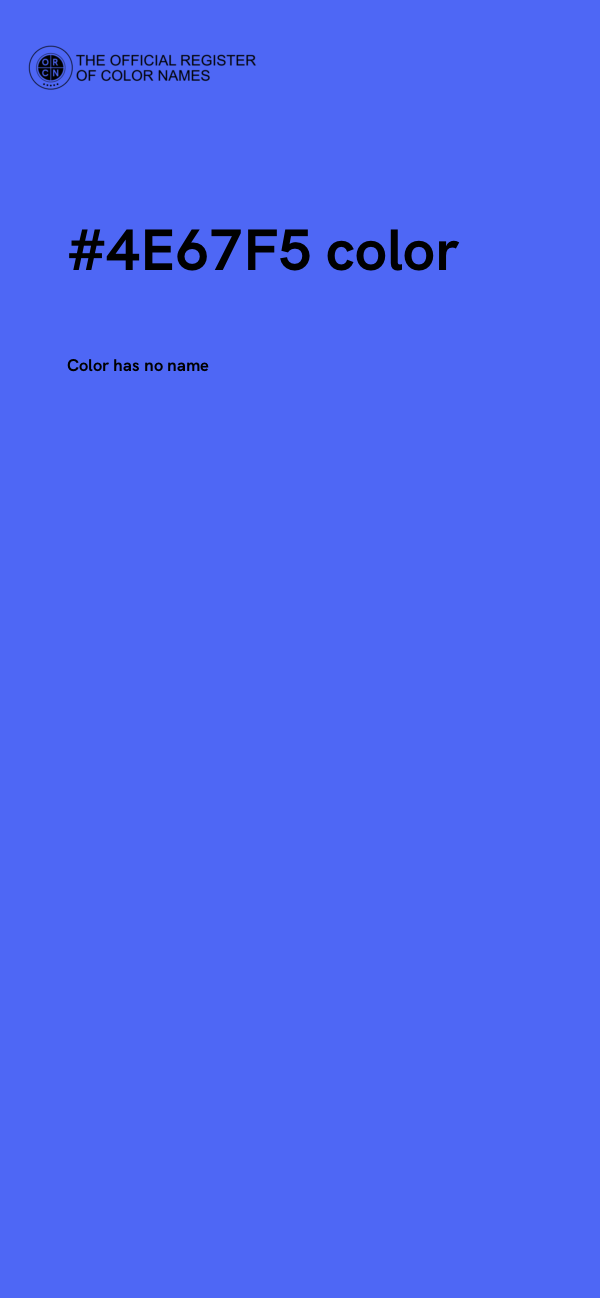 #4E67F5 color image